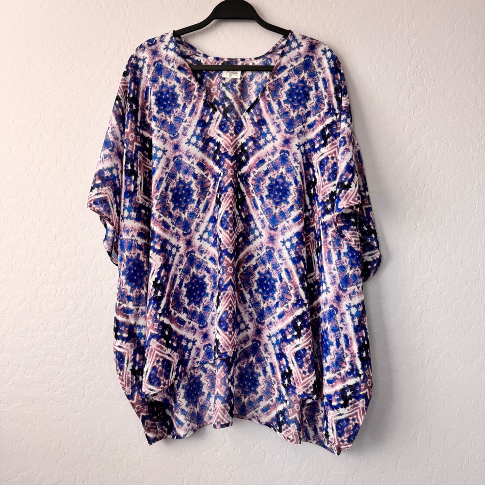 Show Me Your Mumu Caftan Tunic‎ Top Bohemian Style Blouse Cover Up Medium